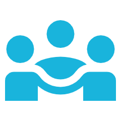 <svg xmlns="http://www.w3.org/2000/svg" height="48px" viewBox="0 -960 960 960" width="48px" fill="#19b4dc"><path d="M40-160v-160q0-29 20.5-49.5T110-390h141q17 0 32.5 8.5T310-358q29 42 74 65t96 23q51 0 96-23t75-65q11-15 26-23.5t32-8.5h141q29 0 49.5 20.5T920-320v160H660v-119q-36 33-82.5 51T480-210q-51 0-97-18t-83-51v119H40Zm440-170q-35 0-67.5-16.5T360-392q-16-23-38.5-37T273-448q29-30 91-46t116-16q54 0 116.5 16t91.5 46q-26 5-48.5 19T601-392q-20 29-52.5 45.5T480-330ZM160-460q-45 0-77.5-32.5T50-570q0-46 32.5-78t77.5-32q46 0 78 32t32 78q0 45-32 77.5T160-460Zm640 0q-45 0-77.5-32.5T690-570q0-46 32.5-78t77.5-32q46 0 78 32t32 78q0 45-32 77.5T800-460ZM480-580q-45 0-77.5-32.5T370-690q0-46 32.5-78t77.5-32q46 0 78 32t32 78q0 45-32 77.5T480-580Z"/></svg>