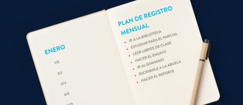 Bullet journal registro mensual