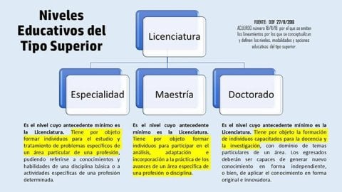 Niveles educativos del tipo superior