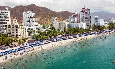 Temporada vacacional en Santa Marta, Colombia